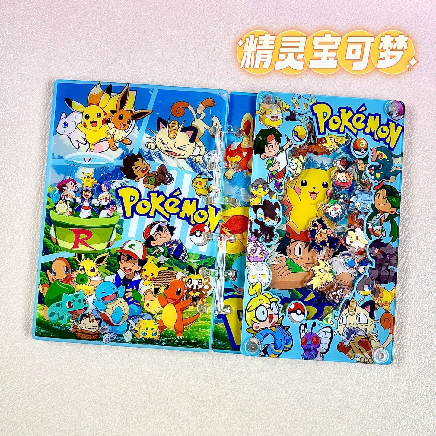 Japanese-style cartoon A7 loose-leaf notebook/shaker notebook/notebook with cute feminine design and high visual appeal for anime enthusiasts/students/acrylic products