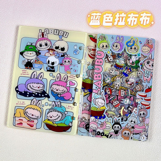 Japanese-style cartoon A7 loose-leaf notebook/shaker notebook/notebook with cute feminine design and high visual appeal for anime enthusiasts/students/acrylic products