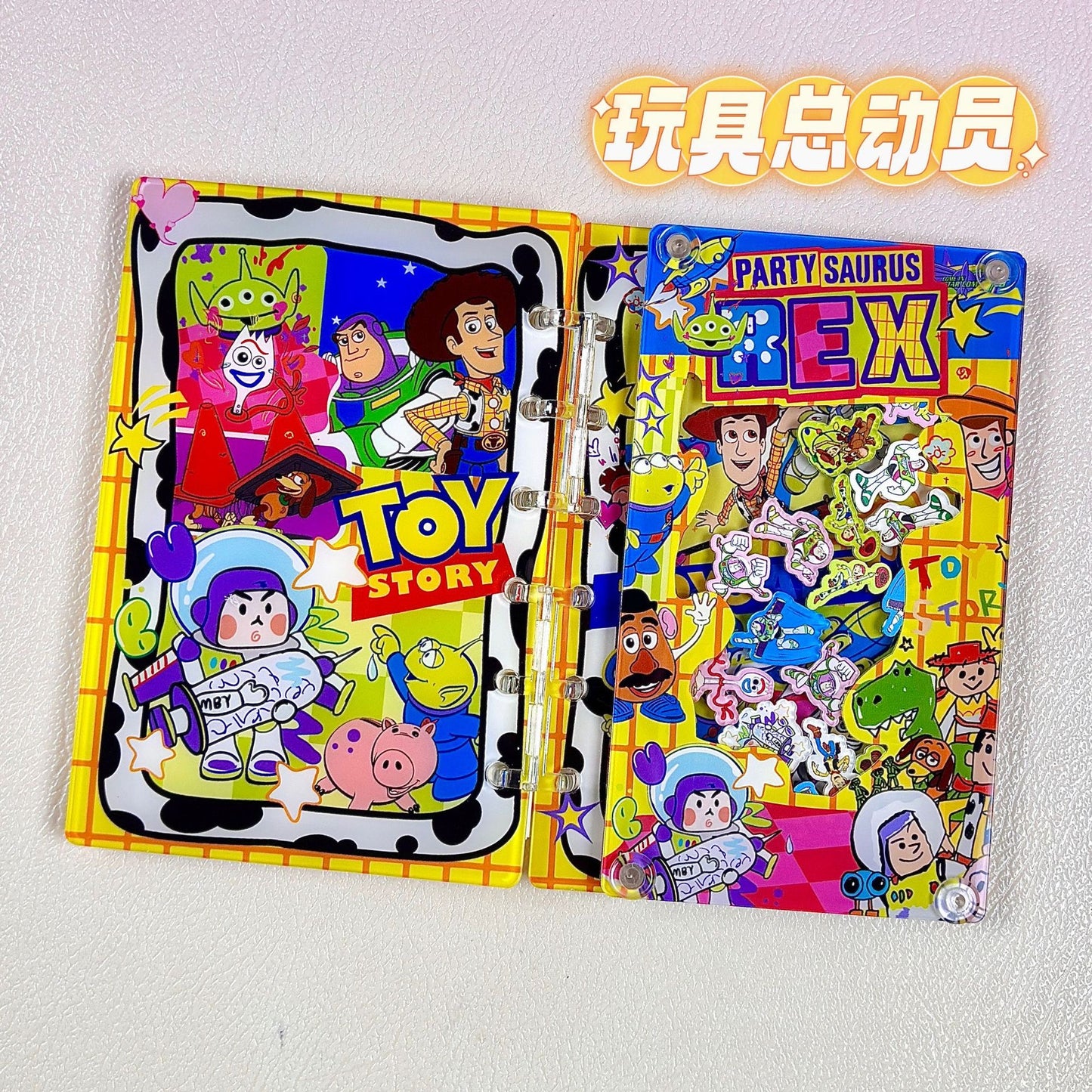 Japanese-style cartoon A7 loose-leaf notebook/shaker notebook/notebook with cute feminine design and high visual appeal for anime enthusiasts/students/acrylic products