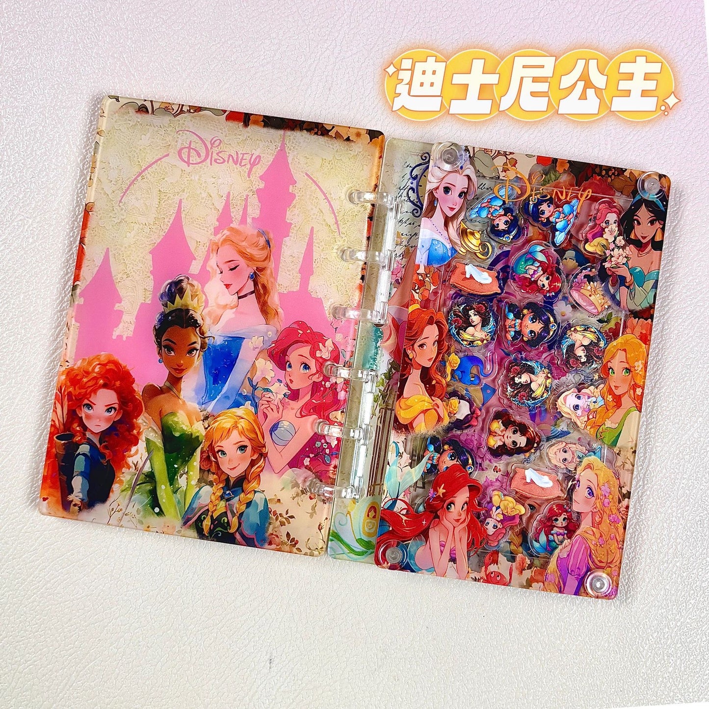 Japanese-style cartoon A7 loose-leaf notebook/shaker notebook/notebook with cute feminine design and high visual appeal for anime enthusiasts/students/acrylic products