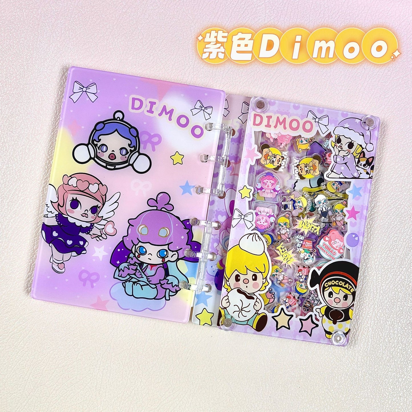 Japanese-style cartoon A7 loose-leaf notebook/shaker notebook/notebook with cute feminine design and high visual appeal for anime enthusiasts/students/acrylic products