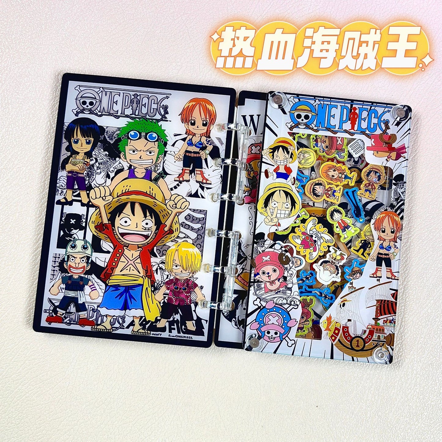 Japanese-style cartoon A7 loose-leaf notebook/shaker notebook/notebook with cute feminine design and high visual appeal for anime enthusiasts/students/acrylic products