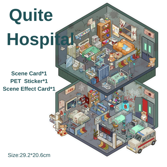 Landscaping stickers, slight fear, large scene stickers, 3D three-dimensional stickers, DIY decompression notebook stickers