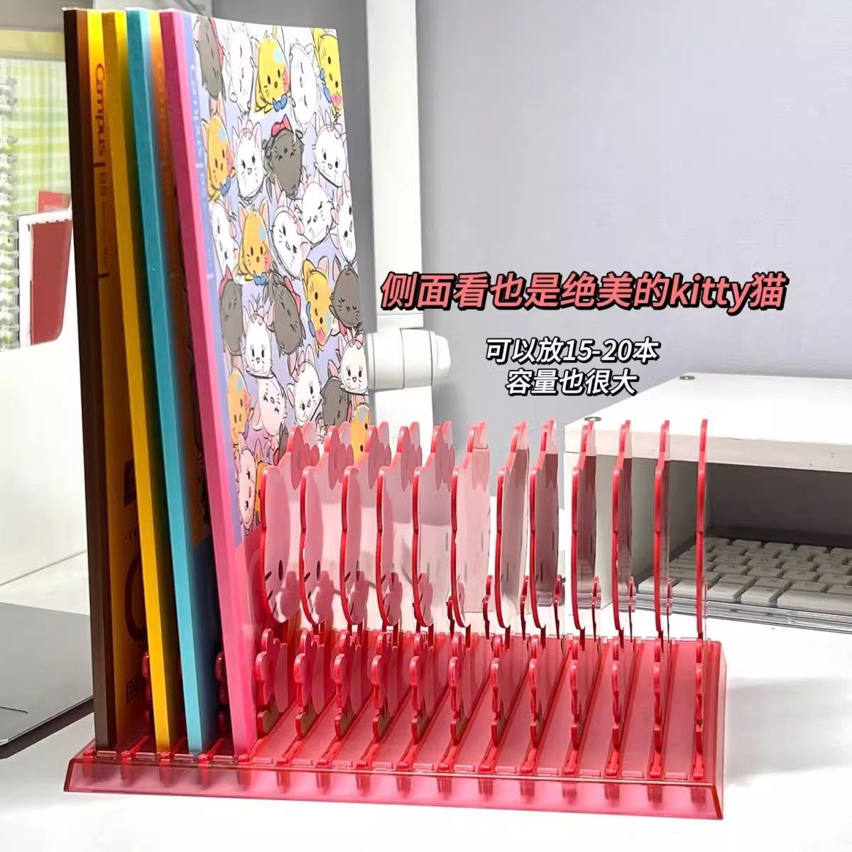 Hellokitty high-value desk desktop shelf desk document storage rack student and children's compartment storage box