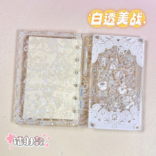 Japanese-style cartoon A7 loose-leaf notebook/shaker notebook/notebook with cute feminine design and high visual appeal for anime enthusiasts/students/acrylic products